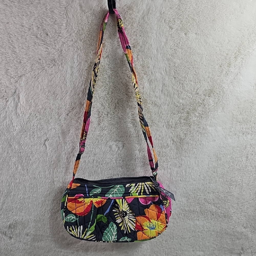 Vera Bradley Jazzy Blooms Small Quilted Purse Shoulder Bag CrossBody